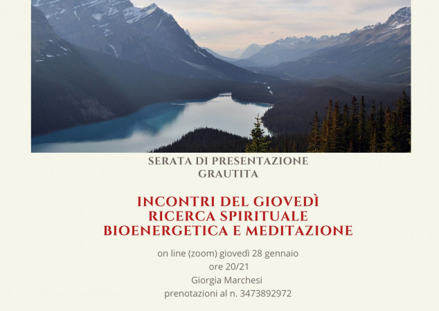 MEDITAZIONE: OGNI GIOVEDì ALLE 20/21.30