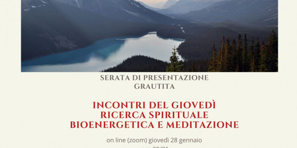MEDITAZIONE: OGNI GIOVEDì ALLE 20/21.30